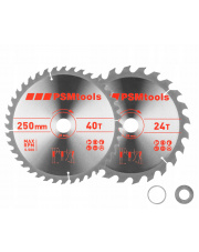 TARCZA PIŁA 250X30MM 24Z 40Z DO DREWNA ZESTAW 2SZT