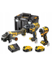 DEWALT ZESTAW COMBO WKRĘTARKA DCD791 ZAKRĘTARKA DCF850 SZLIFIERKA DCG405