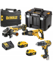 DEWALT ZESTAW COMBO DCD791 DCG405 DCH263 2xDCB184 2 WALIZKI TSTAK