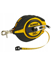 DEWALT DŁUGA MIARA ZWIJANA STALOWA Z KARABIŃCZYKIEM 30M 32MM DWHT0-34093