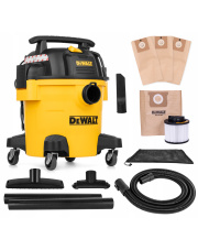 DEWALT PROFESJONALNY ODKURZACZ PRZEMYSŁOWY WARSZTATOWY SUCHO/MOKRO +3 worki