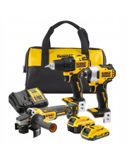 DEWALT ZESTAW COMBO WKRĘTARKA + ZAKRĘTARKA + SZLIFIERKA DCK371MDR outlet